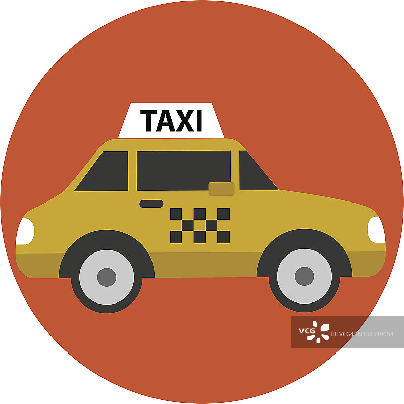 出租车卡通图标图片素材