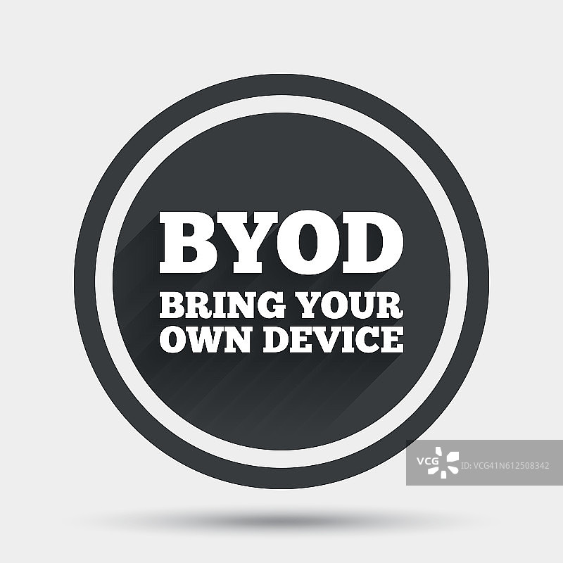 BYOD标志图标。带上自己的设备标志。图片素材