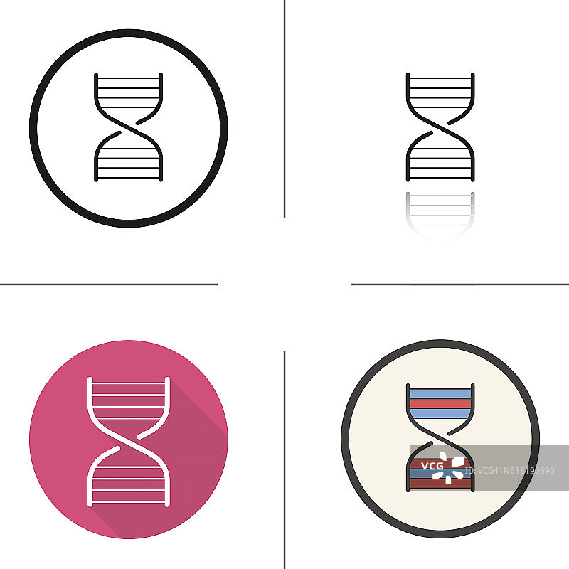 DNA链模型图标图片素材