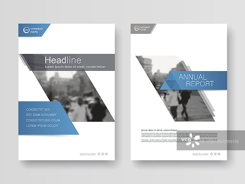 封面设计年度报告，矢量模板小册子图片素材