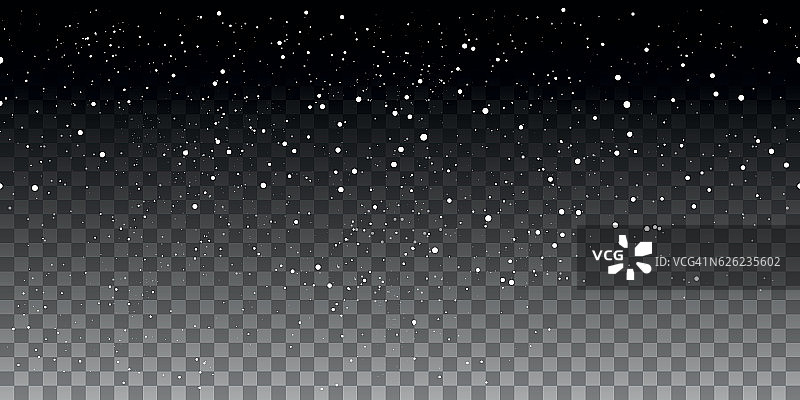 雪无缝模式上透明的背景图片素材