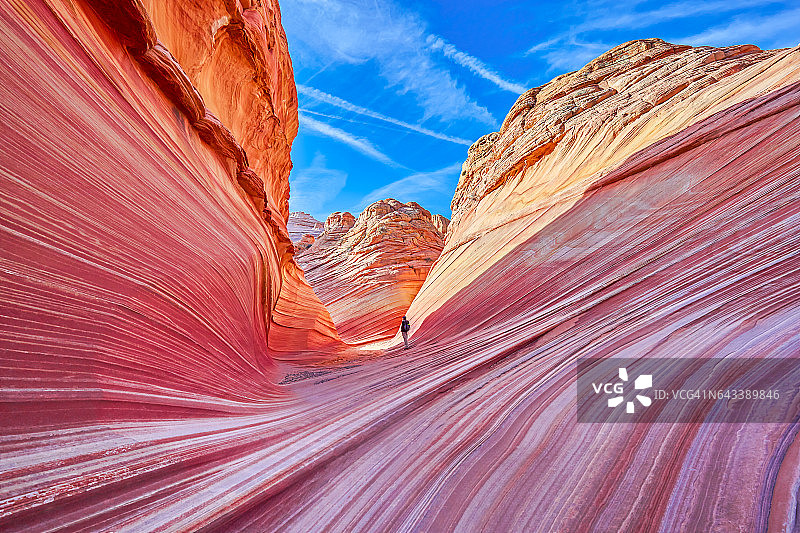 海浪，帕里亚峡谷-朱红悬崖荒野，亚利桑那州，美国图片素材