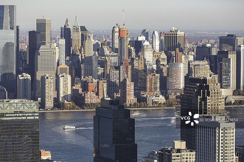 曼哈顿鸟瞰图图片素材
