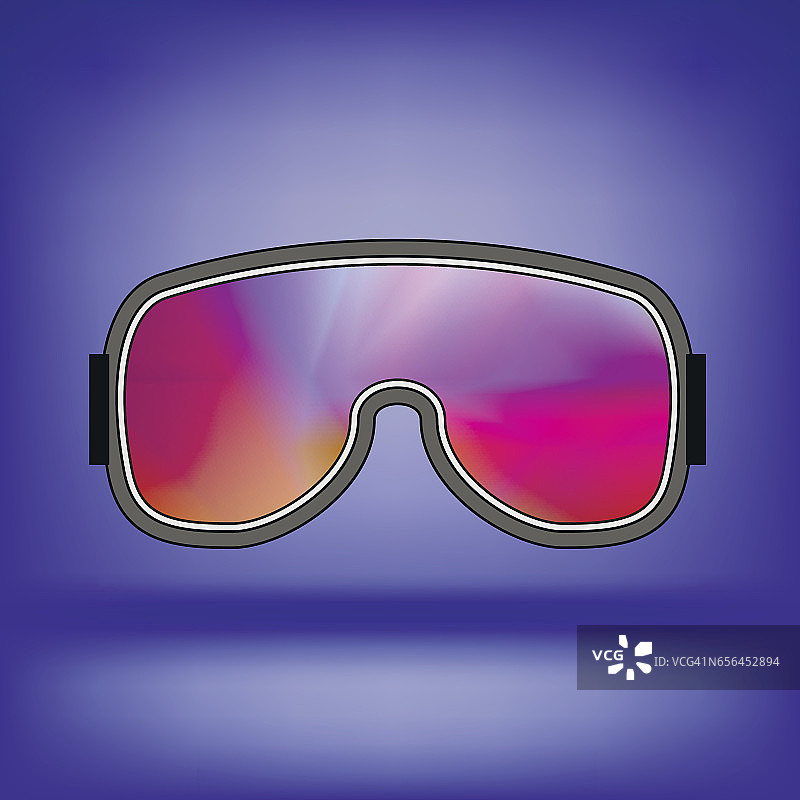 滑雪护目镜与彩色眼镜图片素材