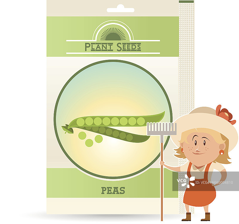 包装豌豆种子图标图片素材
