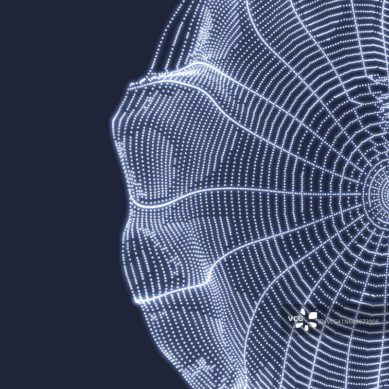 蜘蛛网。网络背景。连接结构。带粒子的三维矢量图图片素材