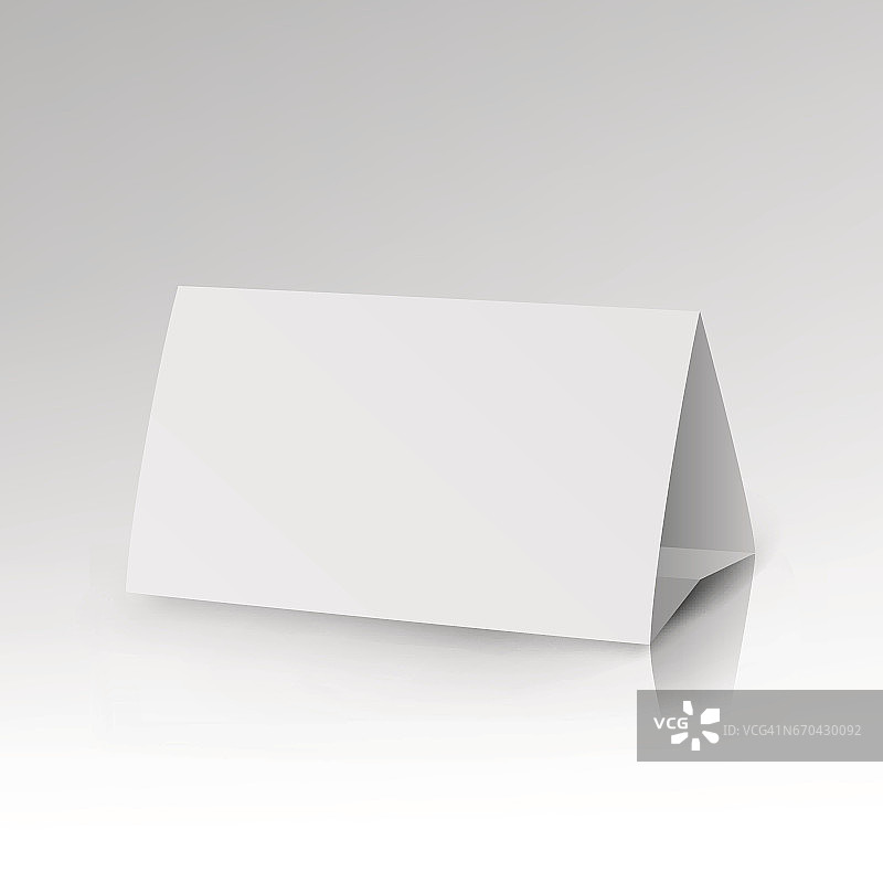 白色的纸站立桌子标签传单矢量文具小册子图片素材