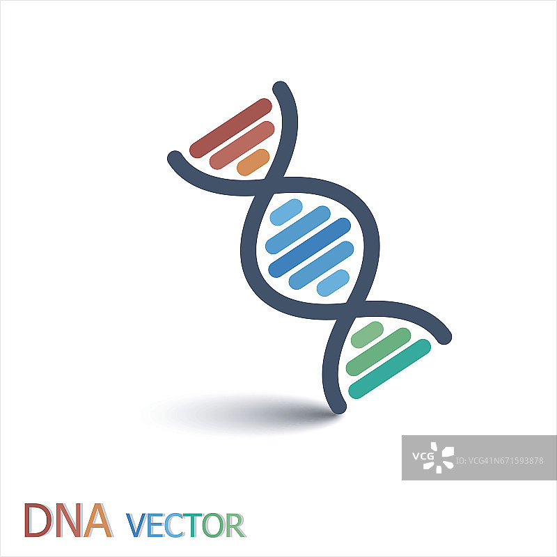 DNA(脱氧核糖核酸)符号(双链DNA)图片素材