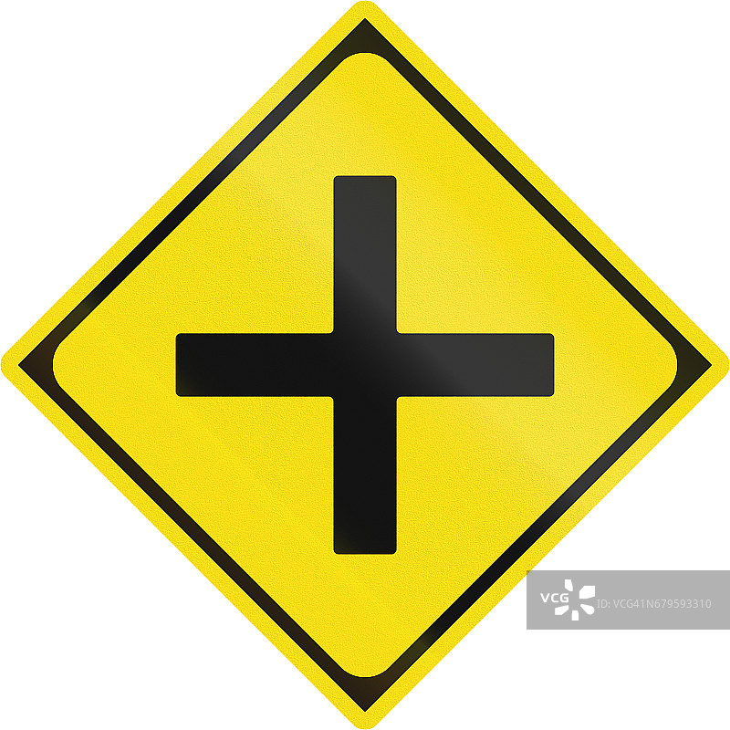 日本路标-有十字路口图片素材