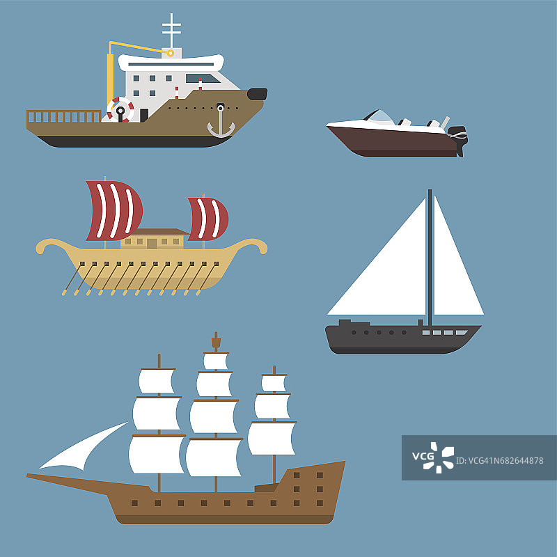 船舶船舶海上标志船舶旅游产业矢量帆船邮轮海洋标志图片素材
