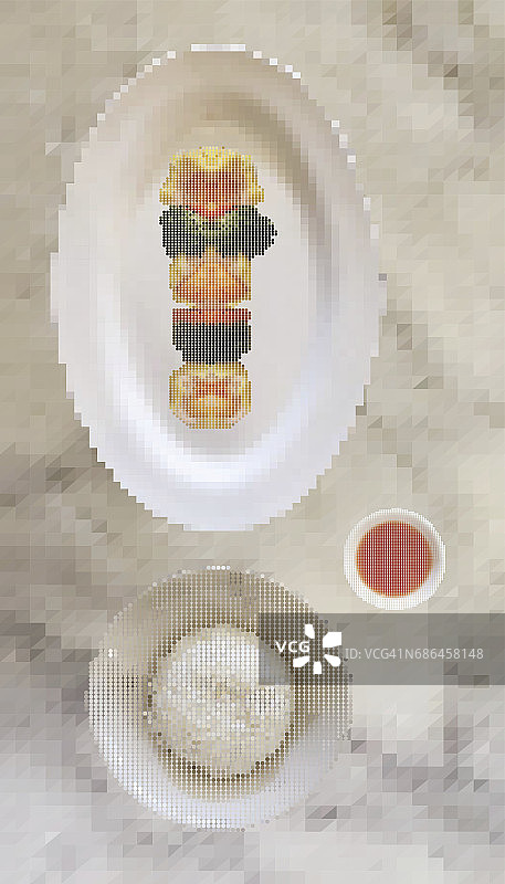虾饺配米饭图片素材