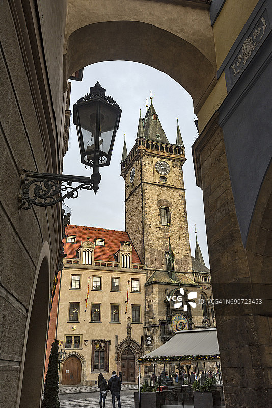 捷克共和国布拉格的天文钟楼图片素材