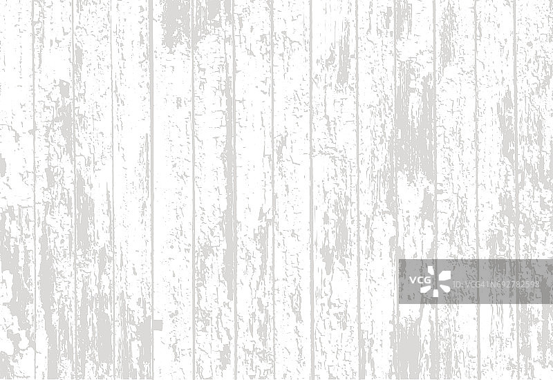 向量纹理逼真的亮白色老漆木栅栏。矢量图图片素材