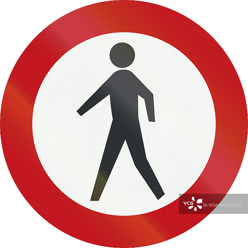 荷兰禁止通行标志-禁止行人图片素材
