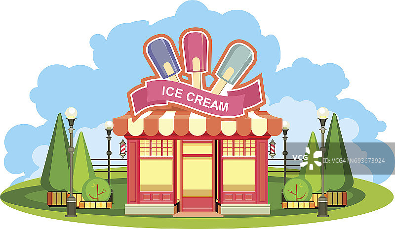 冰淇淋店图片素材