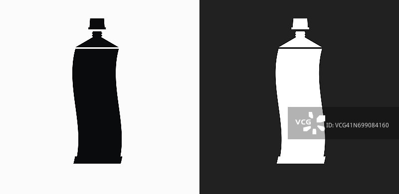 喷雾罐图标上的黑色和白色矢量背景图片素材