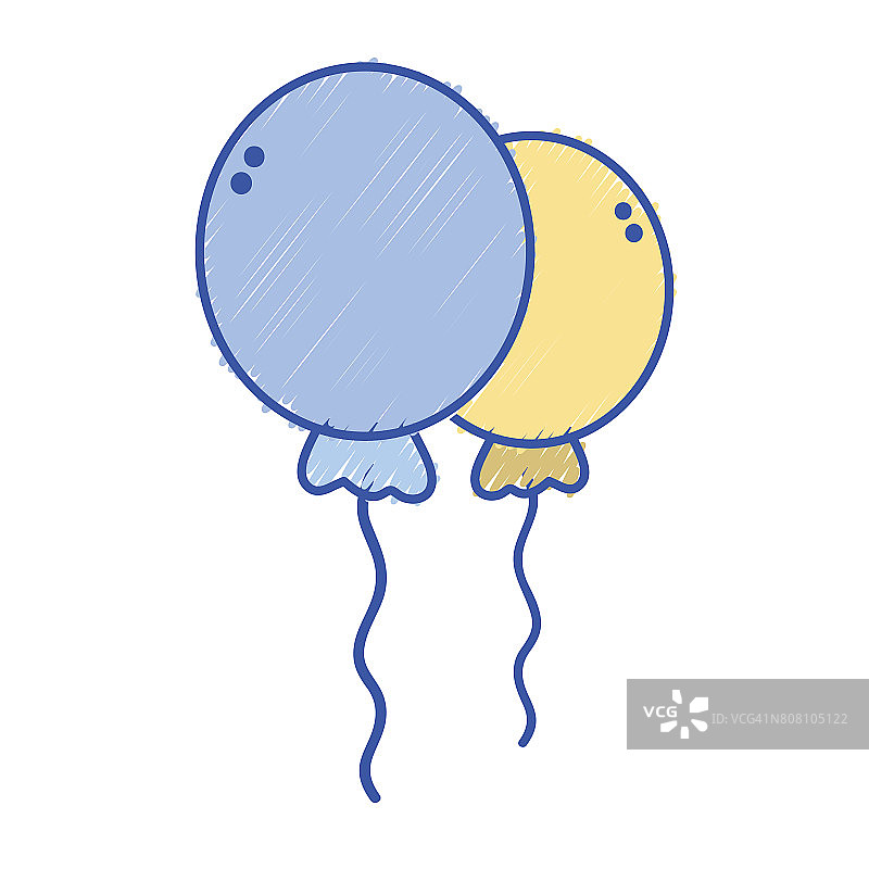 气球用于派对装饰设计图片素材