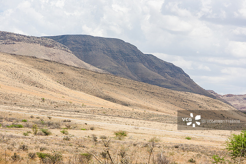 纳米比亚的半干旱景观。图片素材