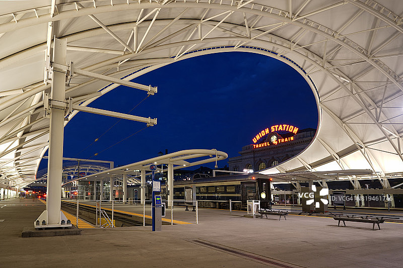 科罗拉多州丹佛市中心的联合车站图片素材