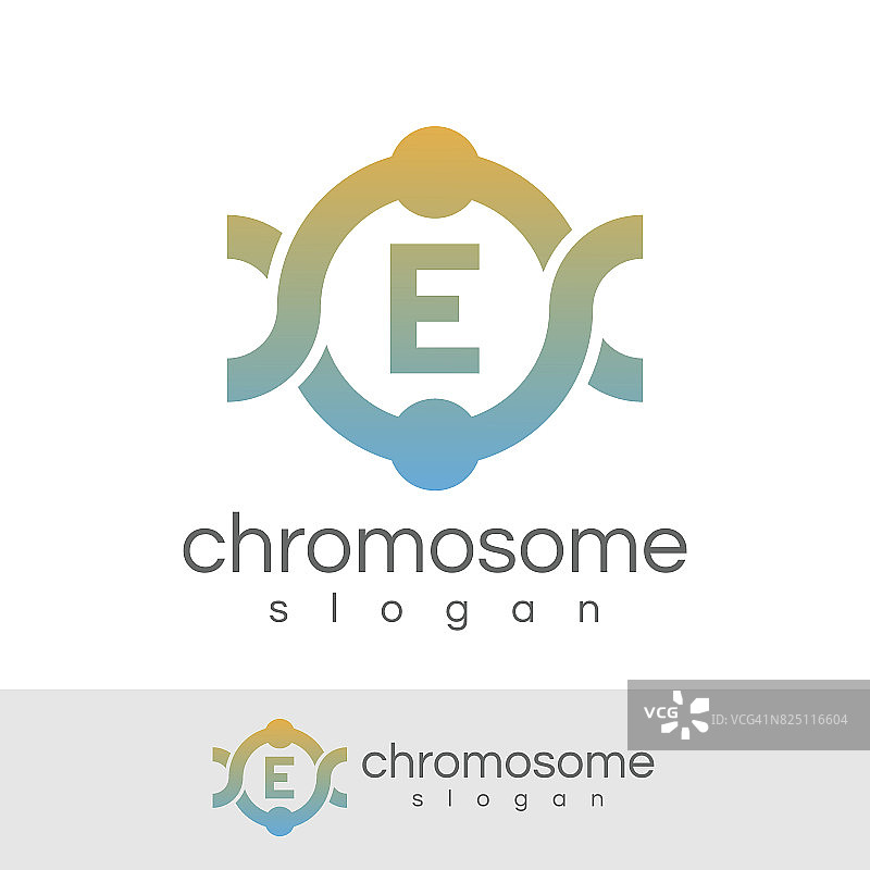 染色体初始字母E图标设计图片素材