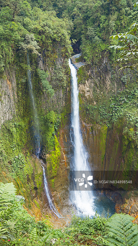 哥斯达黎加美丽的瀑布:德尔托罗瀑布图片素材