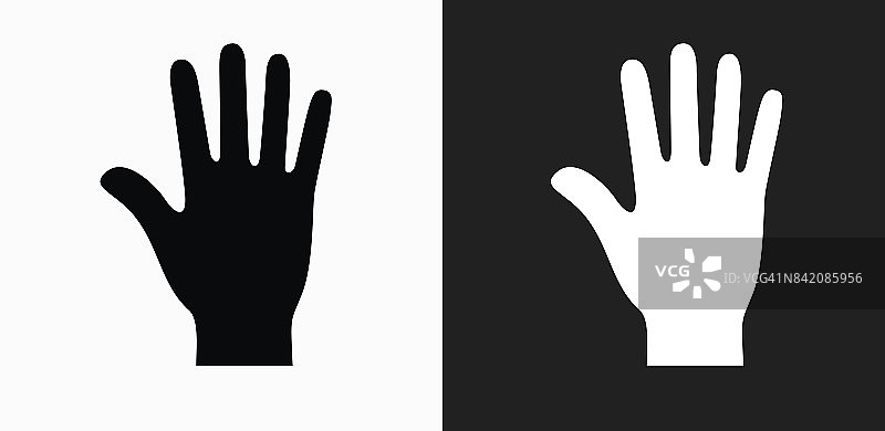 Palm图标上的黑色和白色矢量背景图片素材