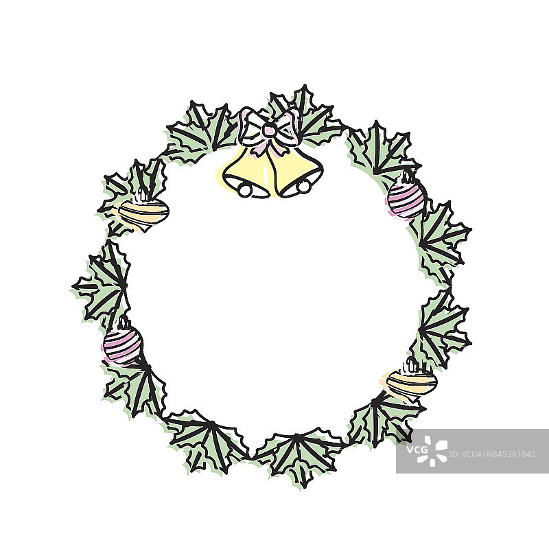 圣诞花环与圣诞设计的花环图片素材