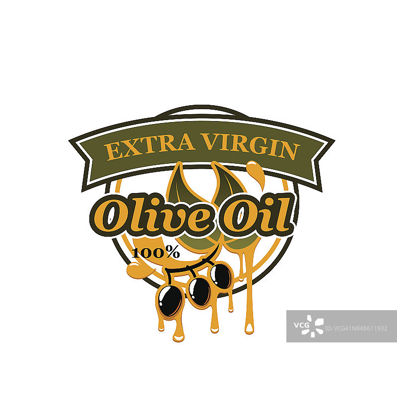 橄榄油标签用于食品包装设计图片素材