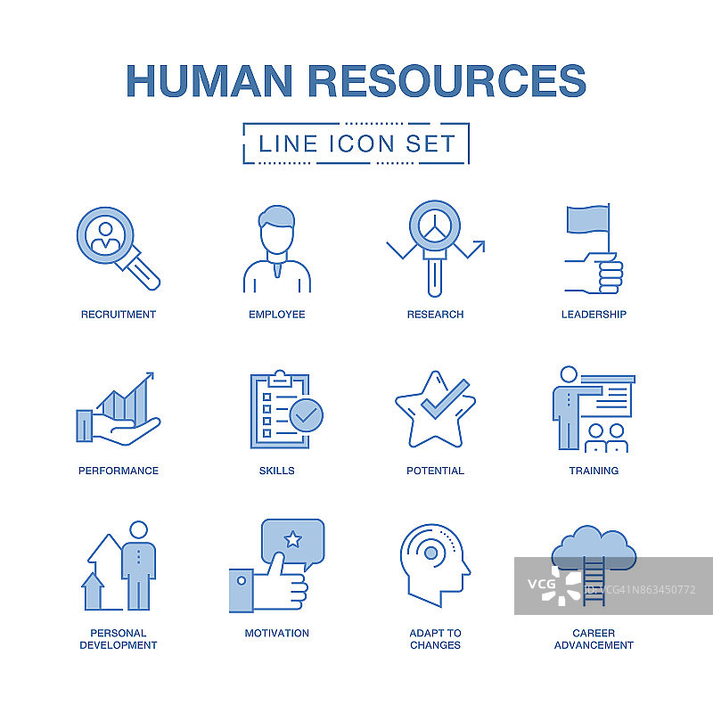 人力资源行图标集图片素材