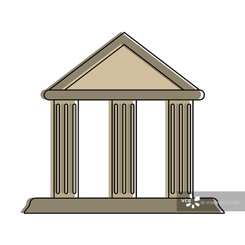 古希腊建筑的图标形象图片素材