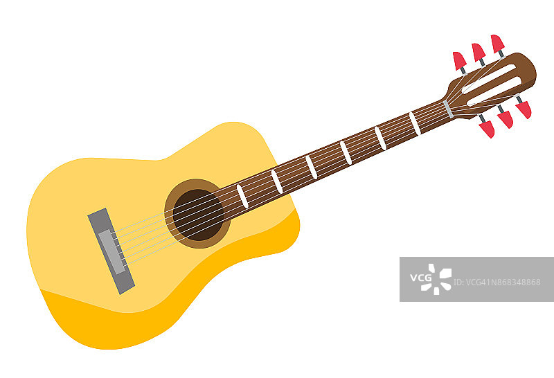 古典吉他矢量插图图片素材