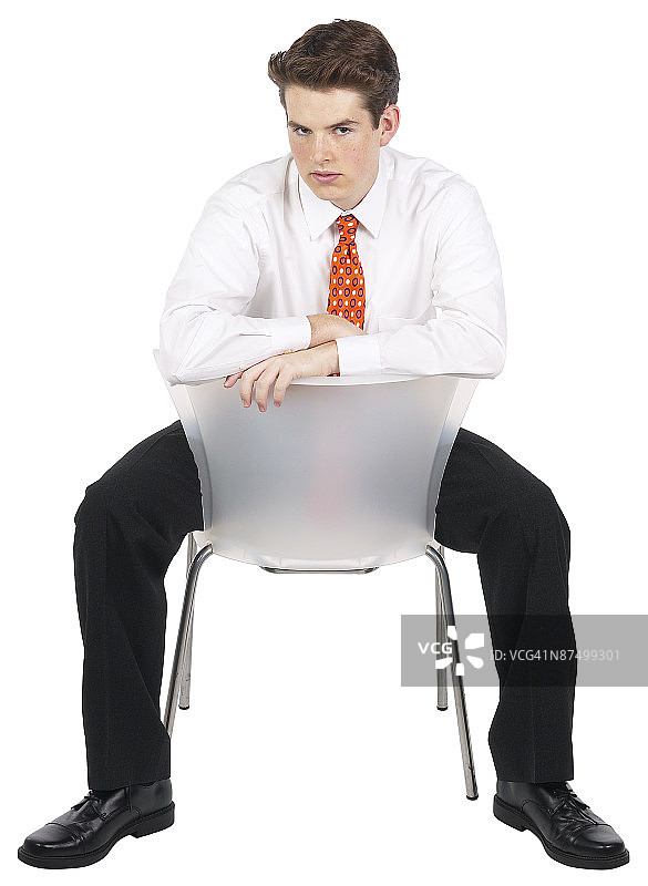 坐在椅子上的商人图片素材