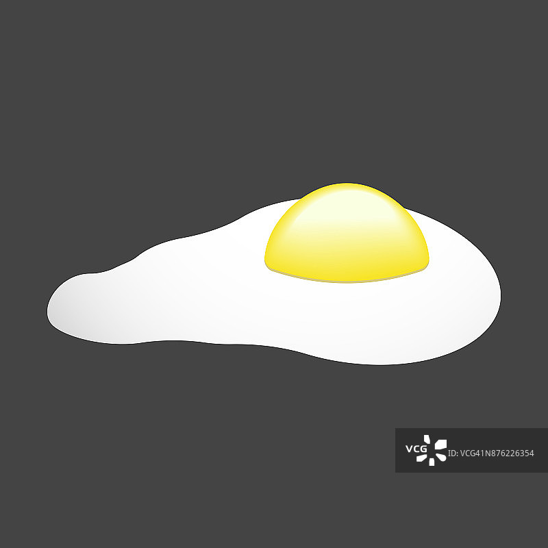 向量图像煎蛋。煎蛋卷。蛋白质和蛋黄的图像图片素材