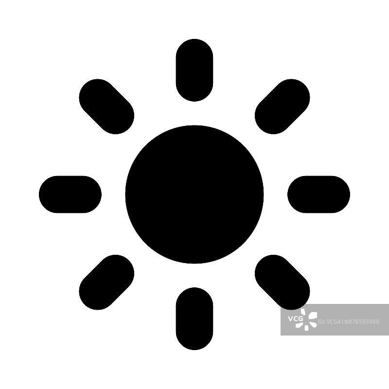 太阳符号矢量图标图片素材