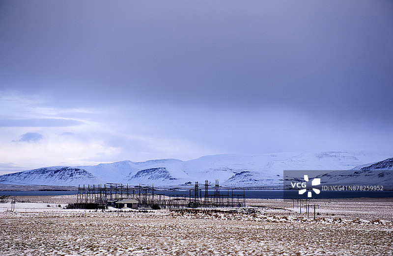 冰岛西部的博格内斯冬季图片素材