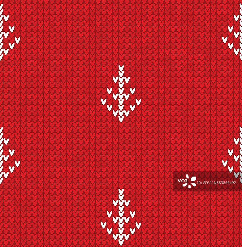 冬季圣诞编织树无缝编织抽象背景。图片素材