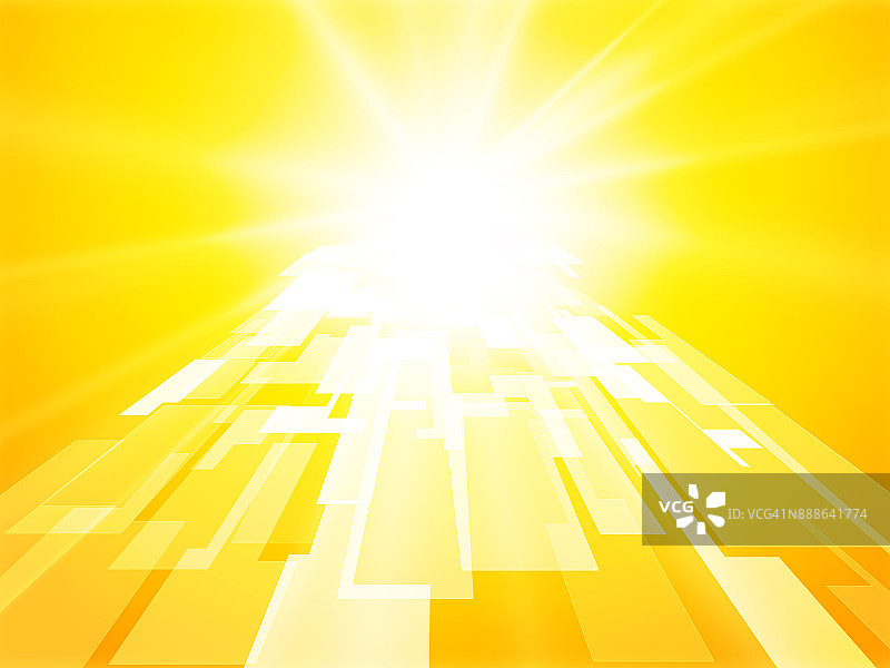 抽象太阳门黄色透视几何背景图片素材