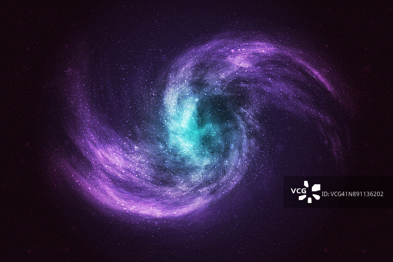 向量现实宇宙星系背景。空间、星云和宇宙的概念。图片素材