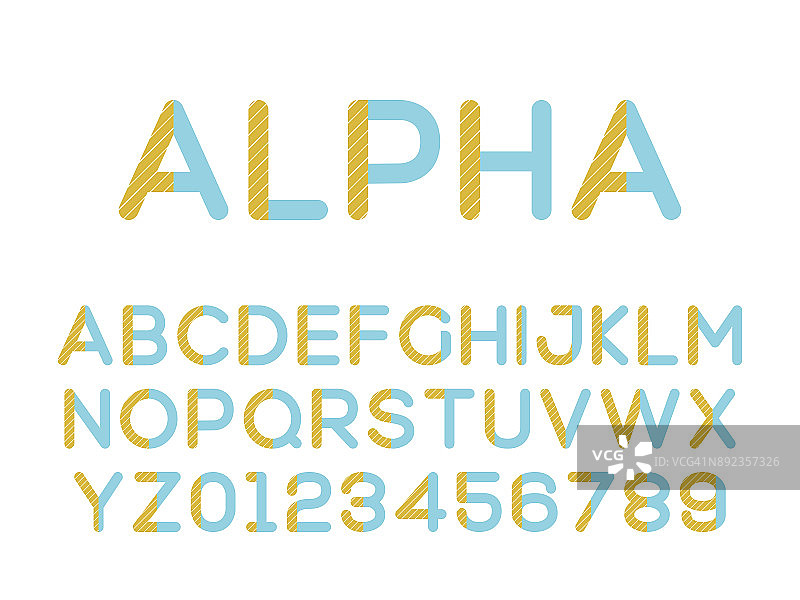 向量现代风格化字体。Alphebet图片素材
