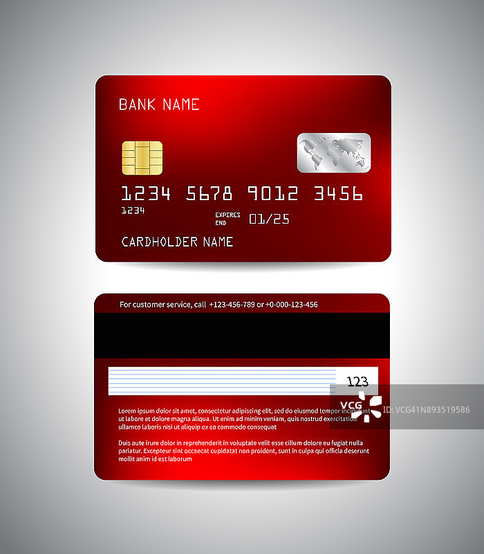 信用卡设置红色抽象背景图片素材