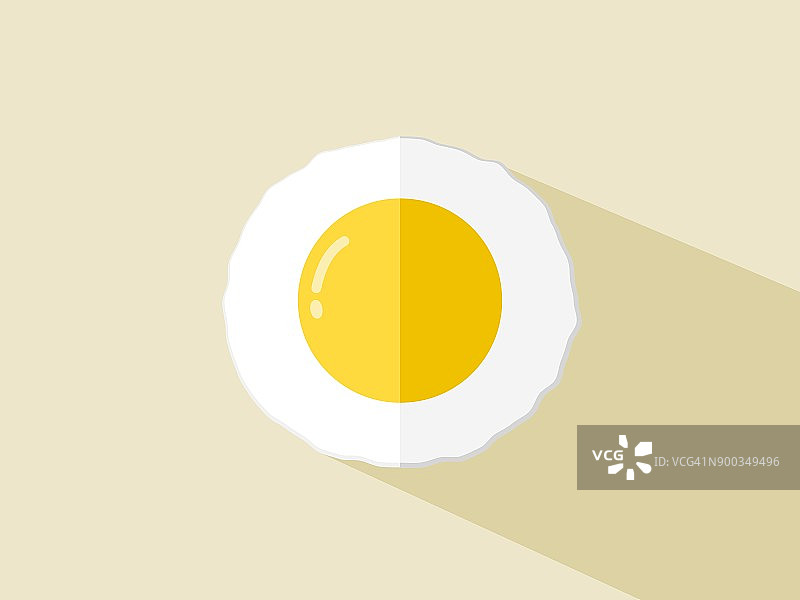 信息图表风格，平底煎蛋在黄色背景矢量设计图片素材