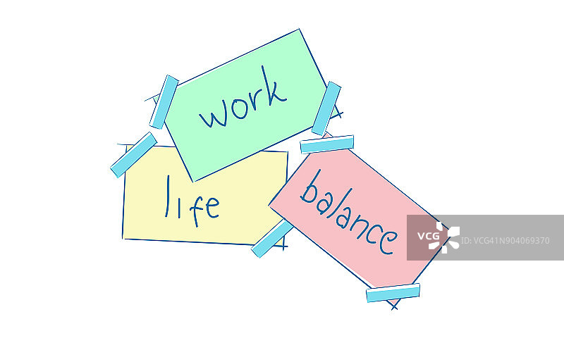 工作生活平衡模板矢量图片素材