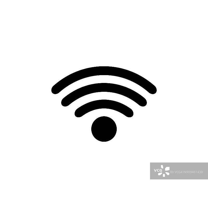 Wi-fi图标白色背景矢量插图图片素材