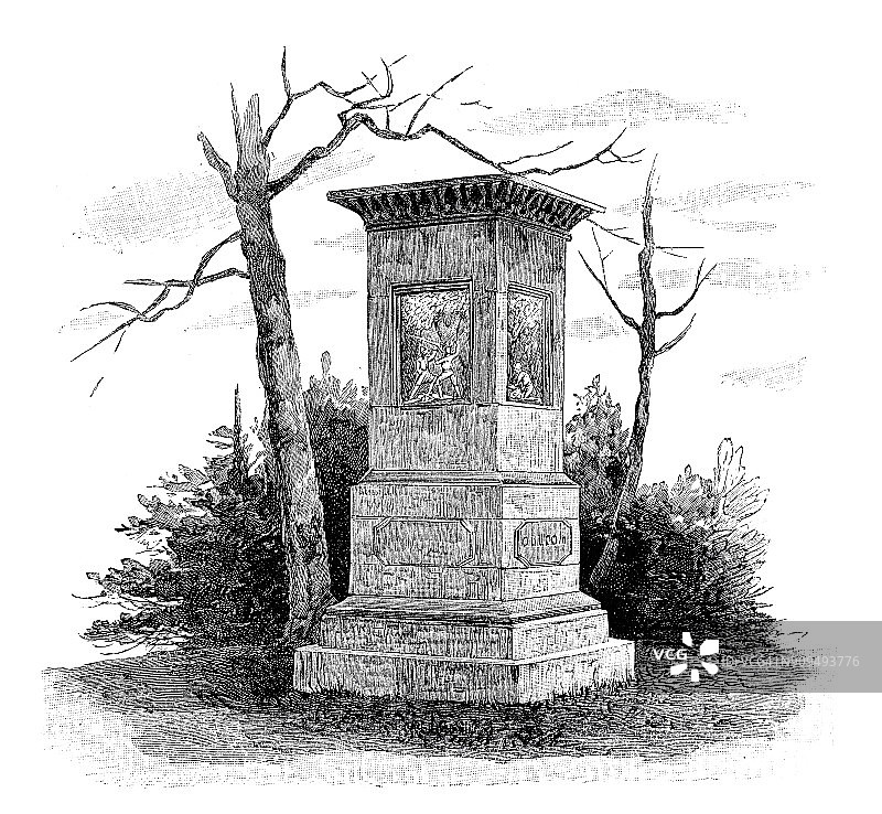 位于肯塔基州法兰克福的丹尼尔·布恩墓图片素材