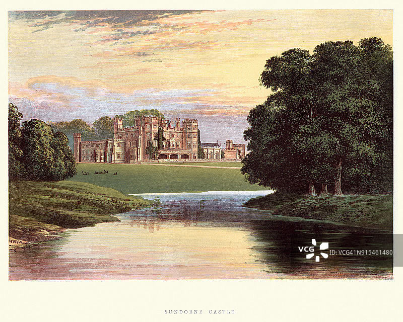英国乡村别墅-森多恩城堡，什鲁斯伯里，什罗普郡图片素材