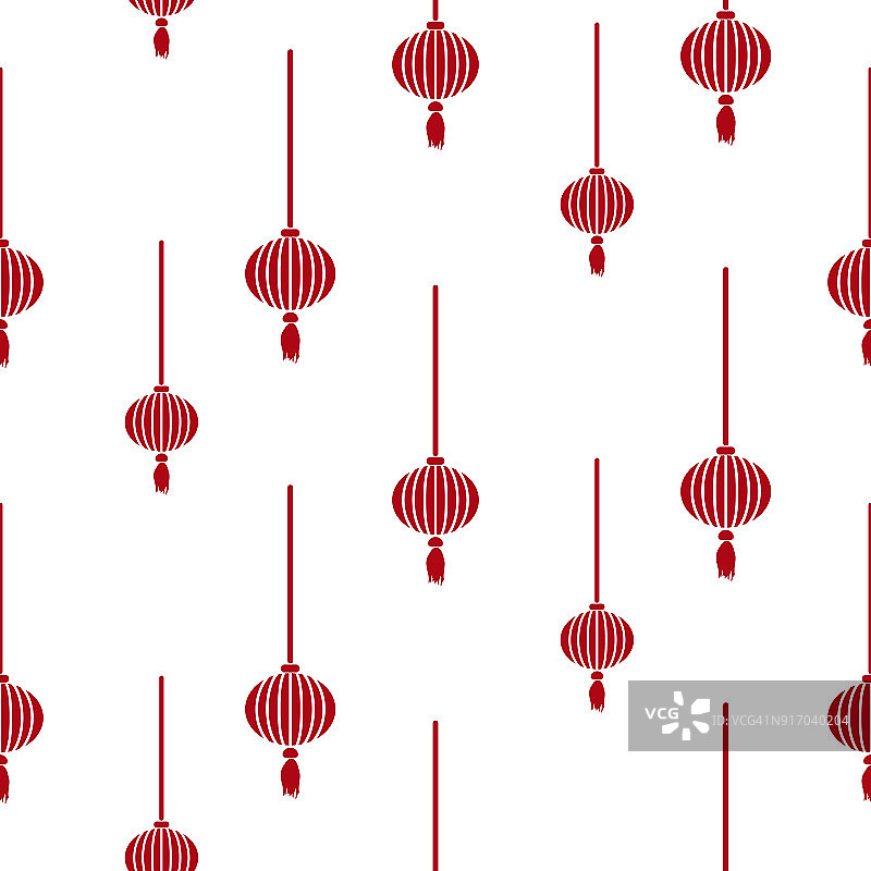 中国灯笼简单无缝矢量图案图片素材