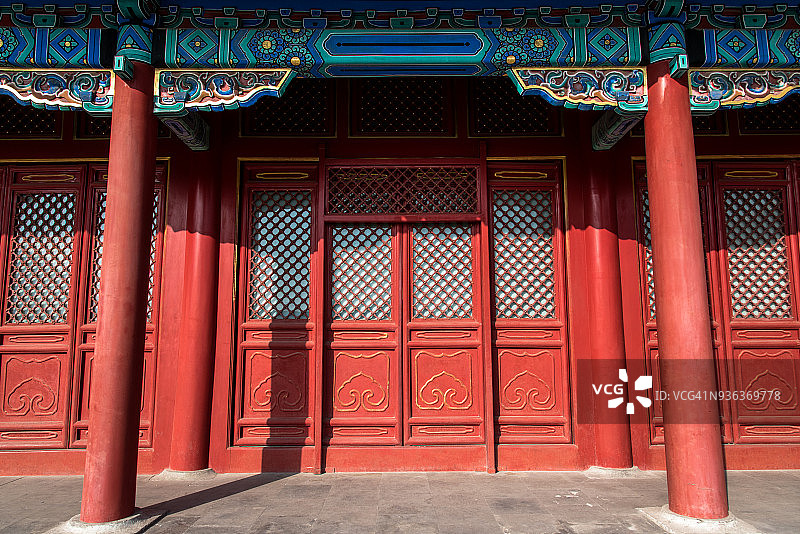 古建筑在一个阳光明媚的日子里，紫禁城，中国北京图片素材