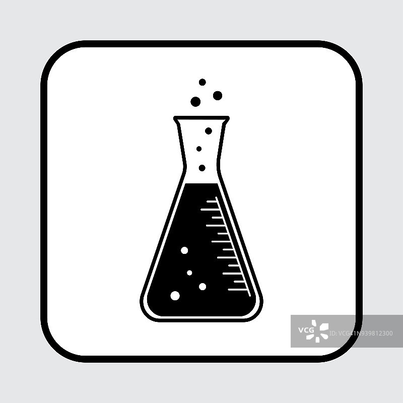 化学和医疗图标。黑白图案。矢量图图片素材
