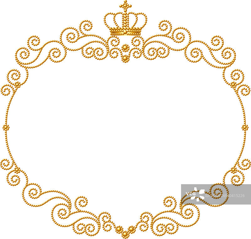 皇冠和金球框架图片素材