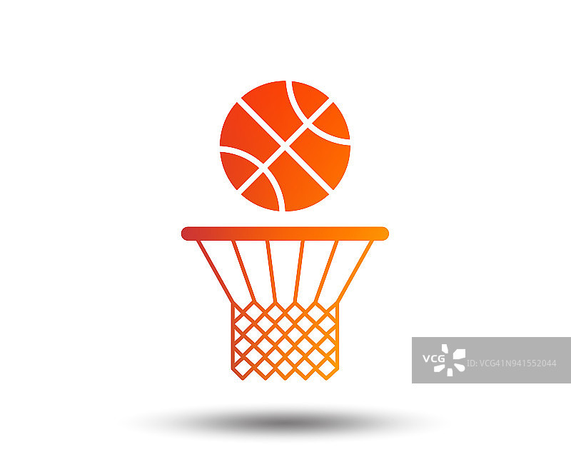 篮球和篮球图标。运动的象征。图片素材